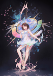 彩色人物插画动漫背景