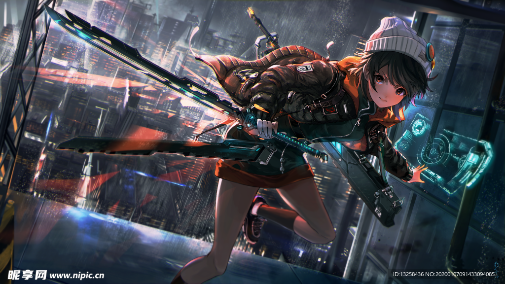 彩色人物插画动漫背景