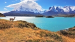 群山湖泊草地天空风景