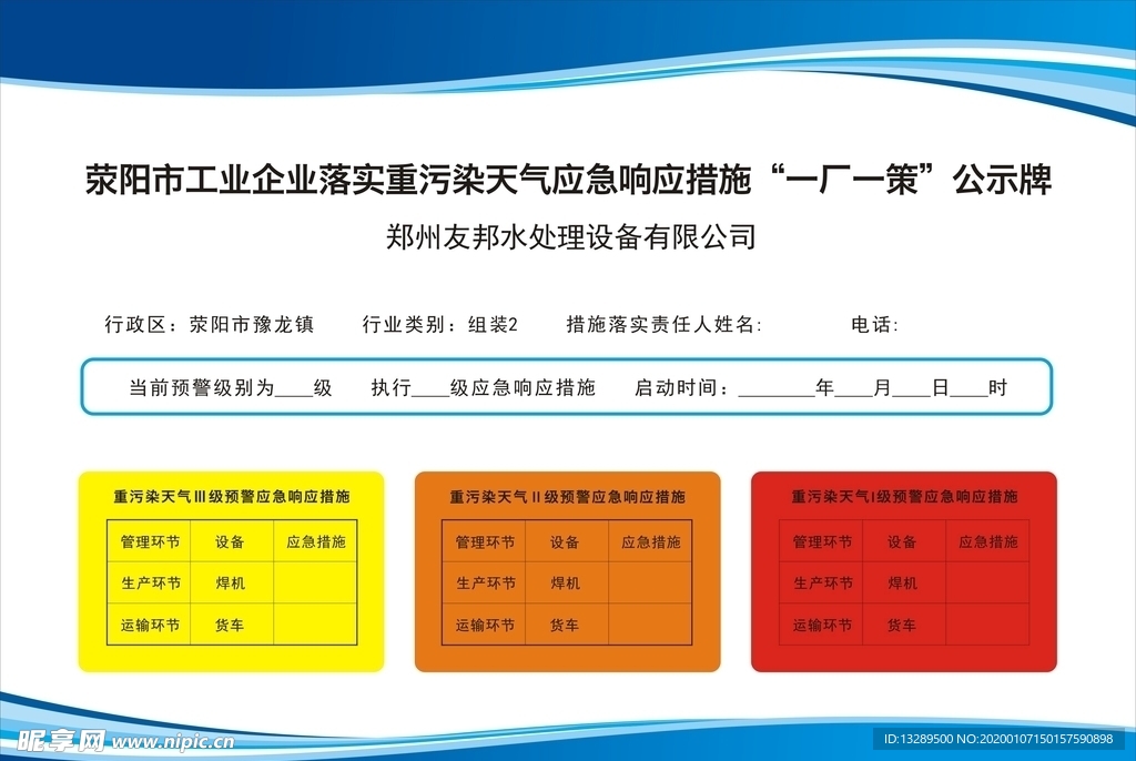 一厂一策公示牌