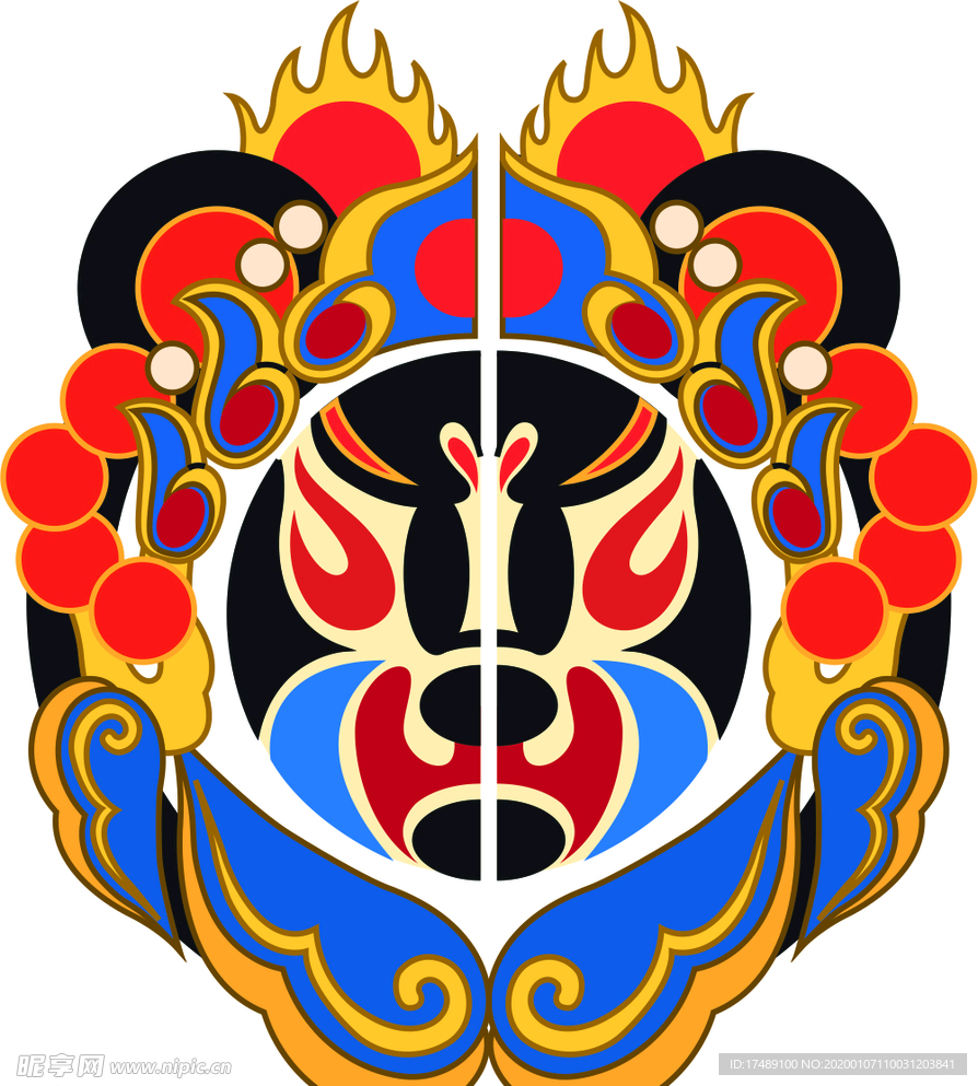中国风脸谱