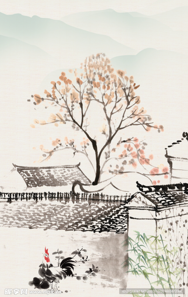 中国画农村