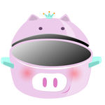 手绘 卡通煲 仔锅 猪猪锅