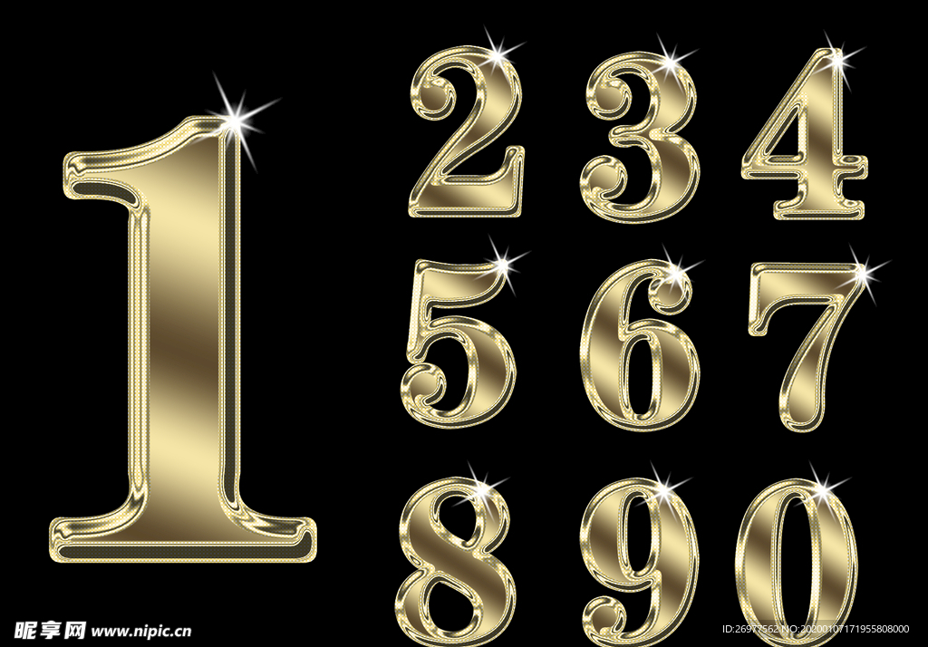 金色数字