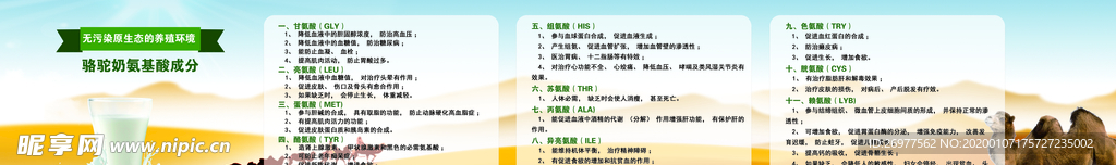 骆驼奶氨基酸成分