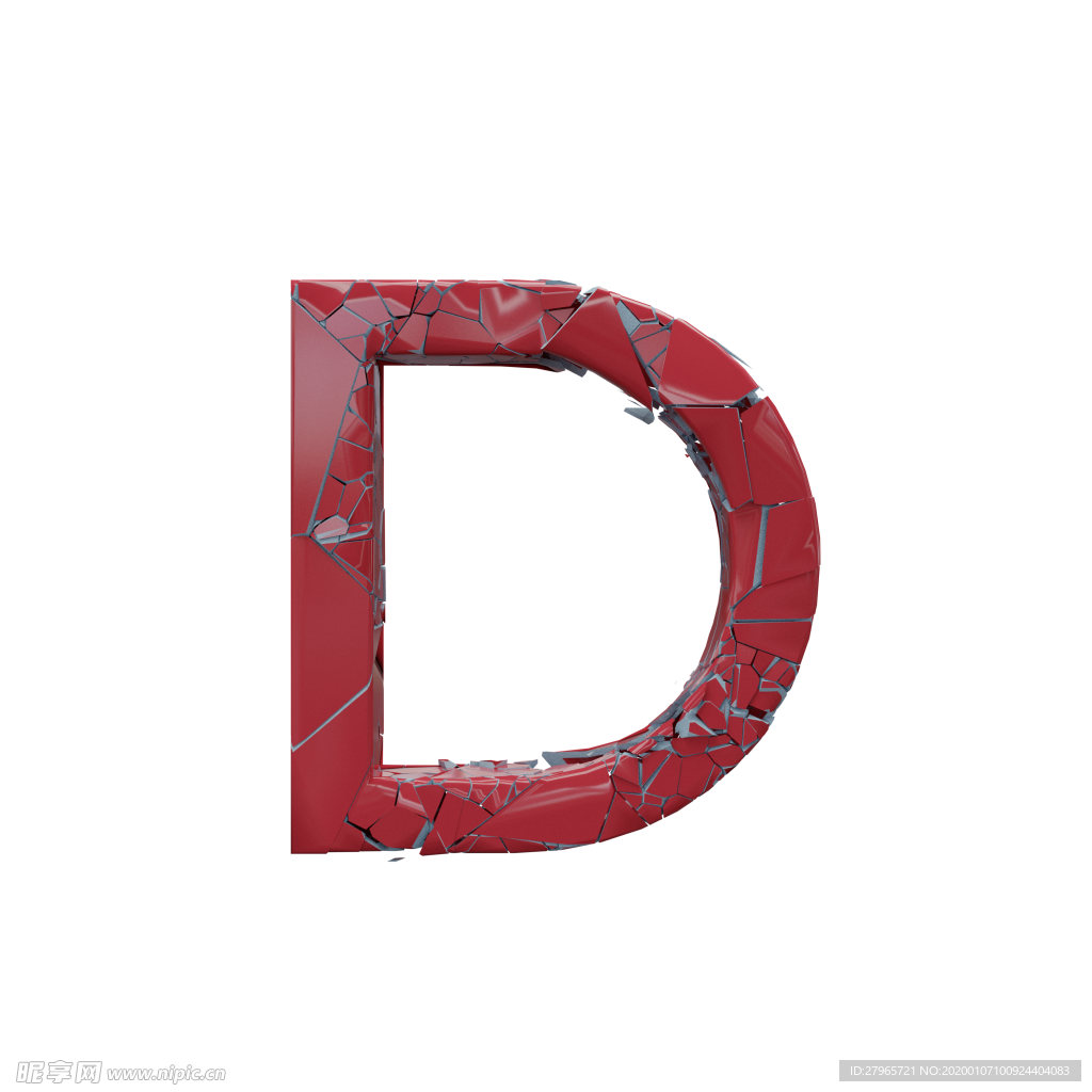 3D破碎立体字母