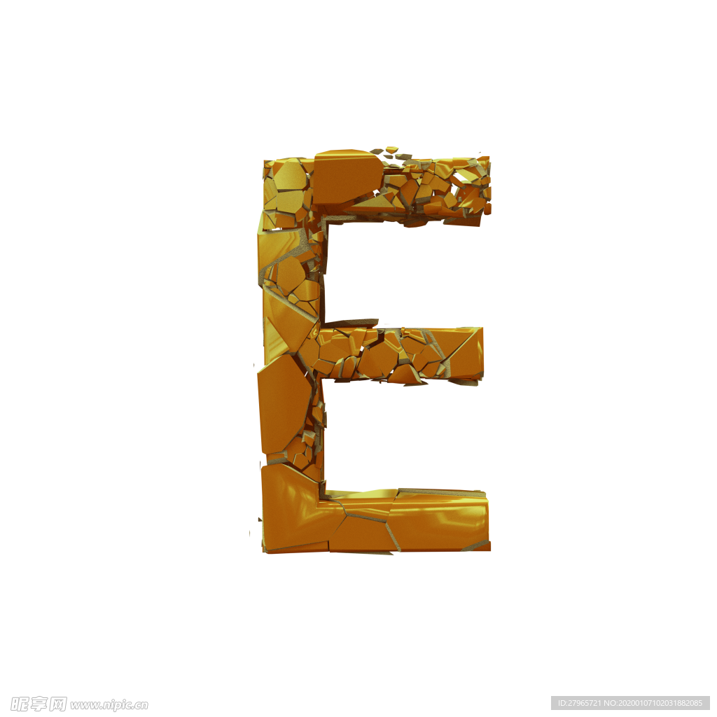 3D破碎立体字母