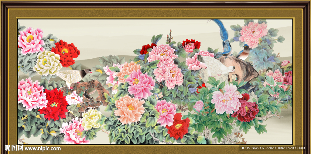 国画牡丹花