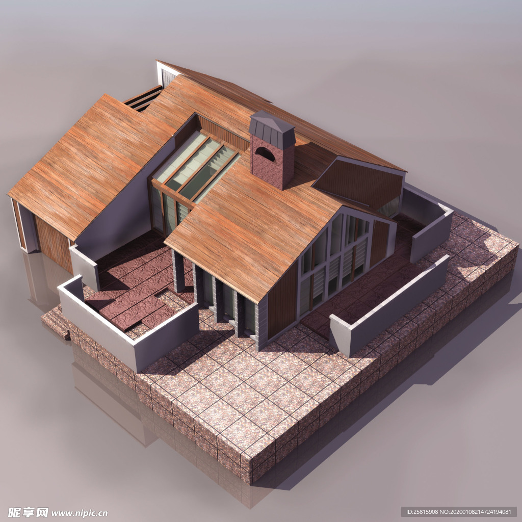 房屋建筑模型效果图