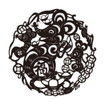 鼠年剪纸风格