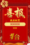 喜报 红色  新年字体 单页