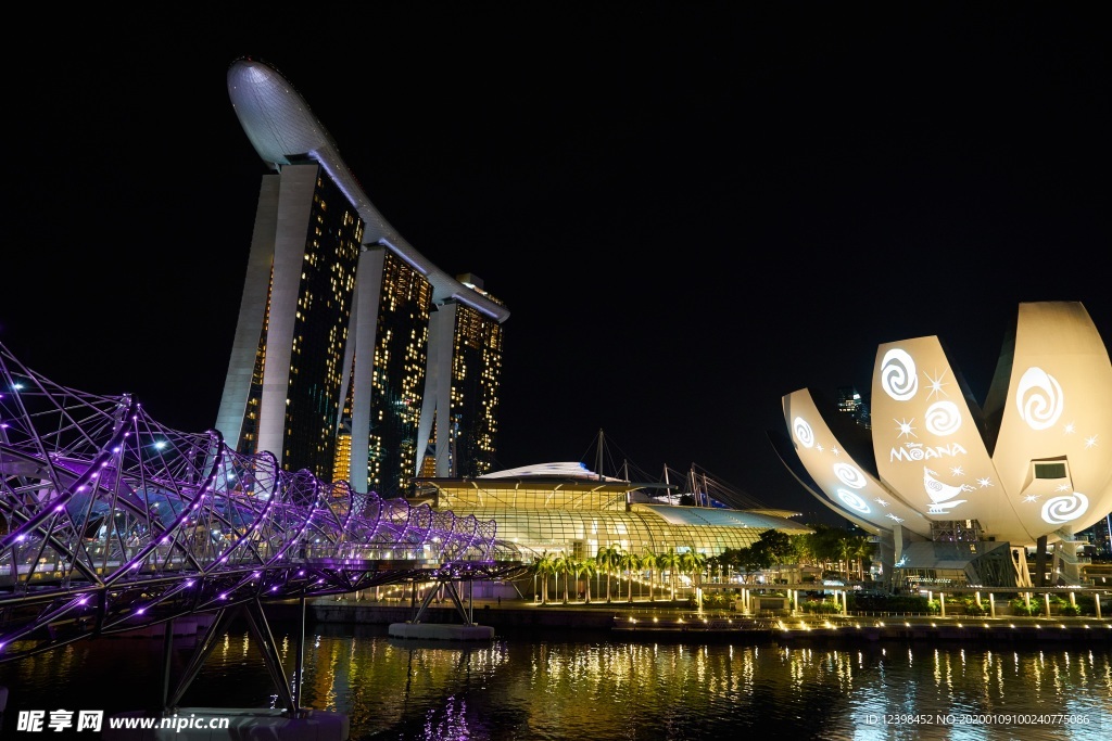 新加坡璀璨的夜景摄影美图