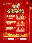 银行新年理财存款海报
