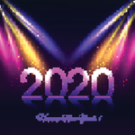 灯光照射舞台绚丽渐变2020