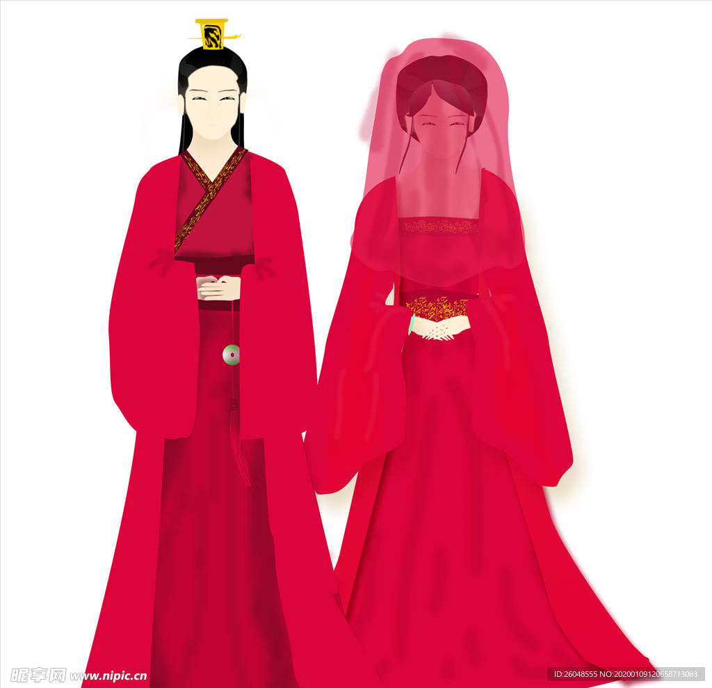 中外婚礼元素古装中式结婚婚礼