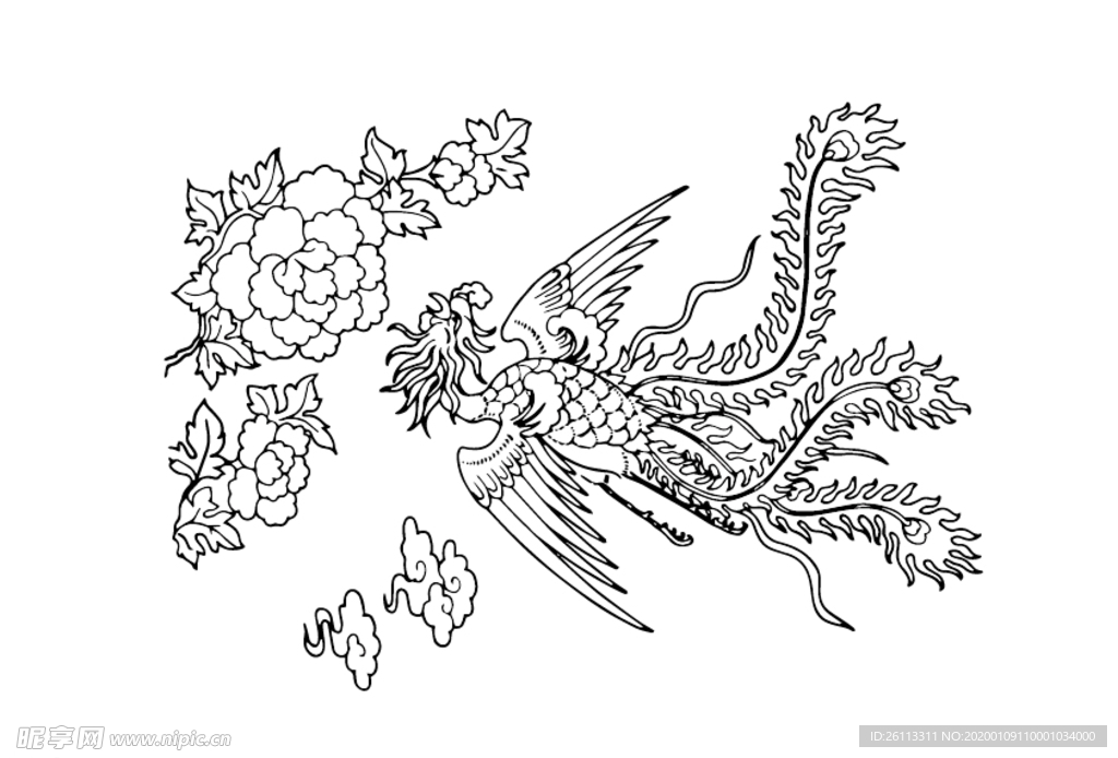 中国古 花纹