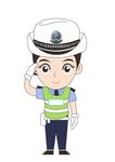 卡通女警察女交警图片