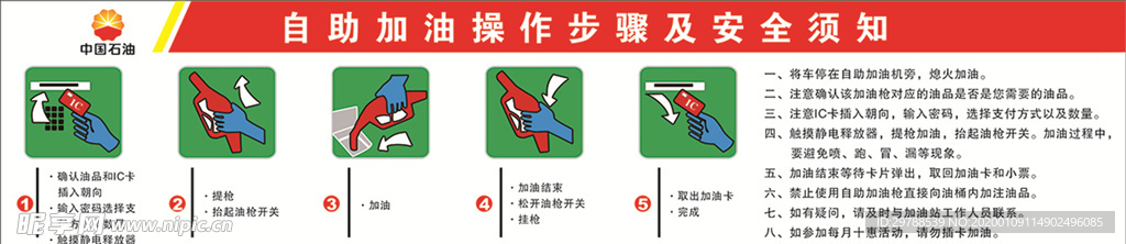 自助加油操作步骤及安全须知