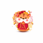 鼠年送福新年元素