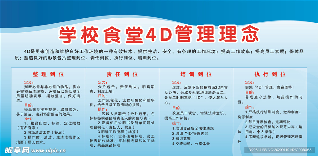 食堂4D管理理念
