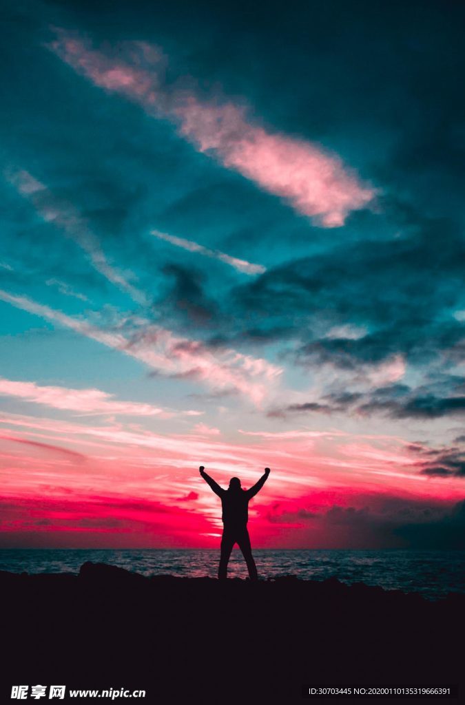 红色夕阳
