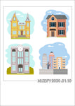 4入建筑图案
