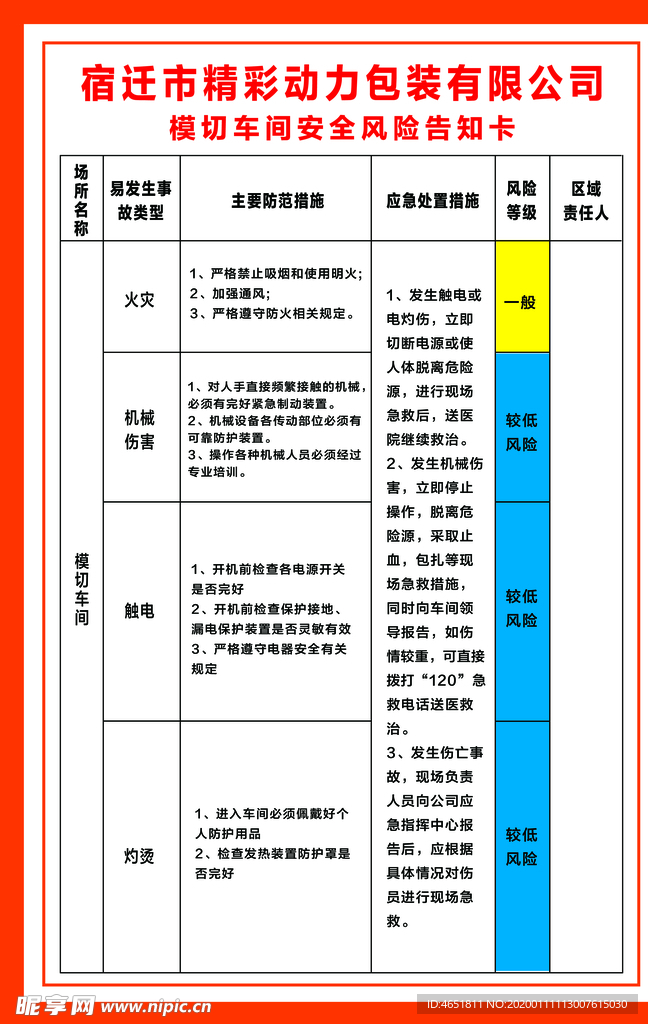 模切车间岗位