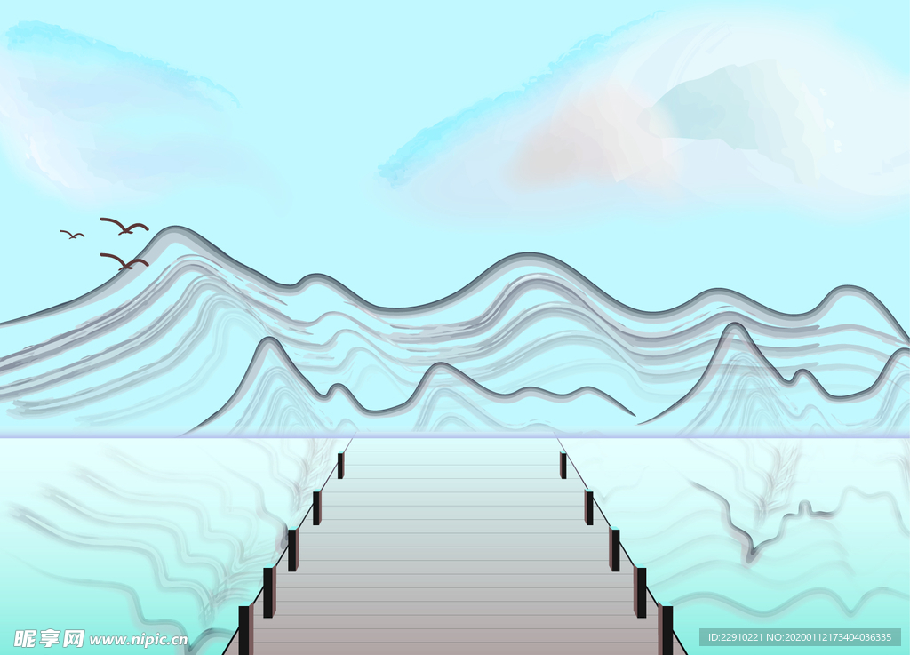 矢量山水