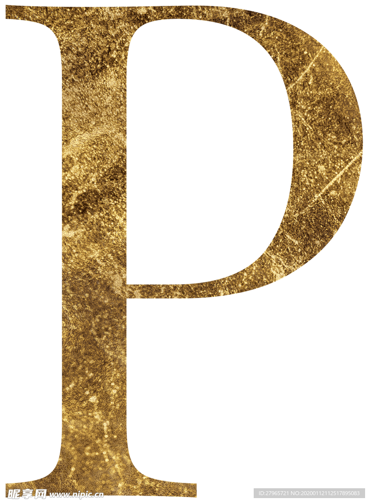 金色质感字母