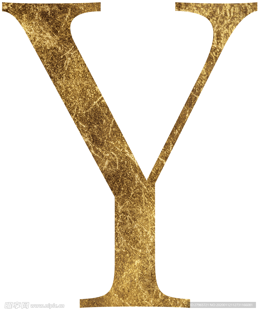 金色质感字母