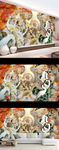 家和富贵玉兰花鸟电视背景墙