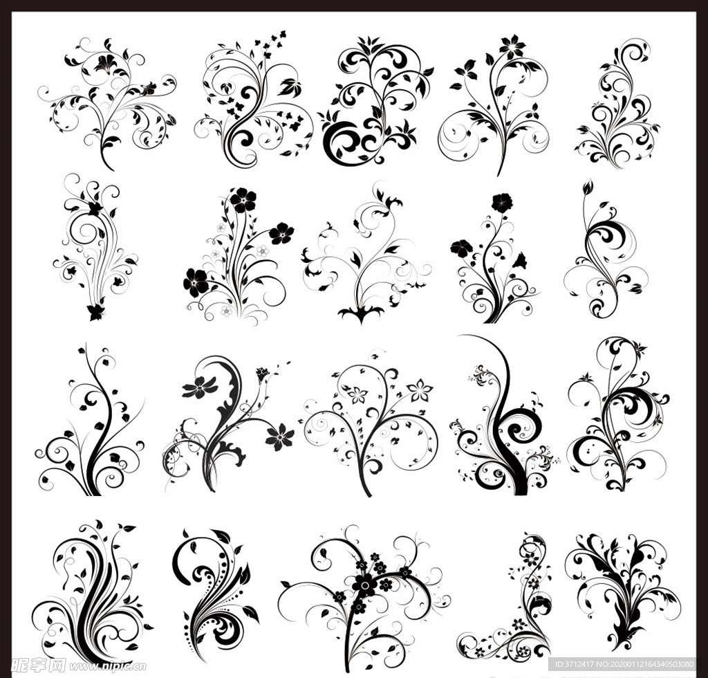 时尚花纹 艺术花纹 植物花纹