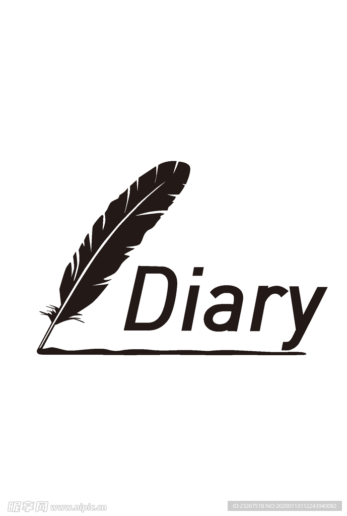 diary 羽毛笔