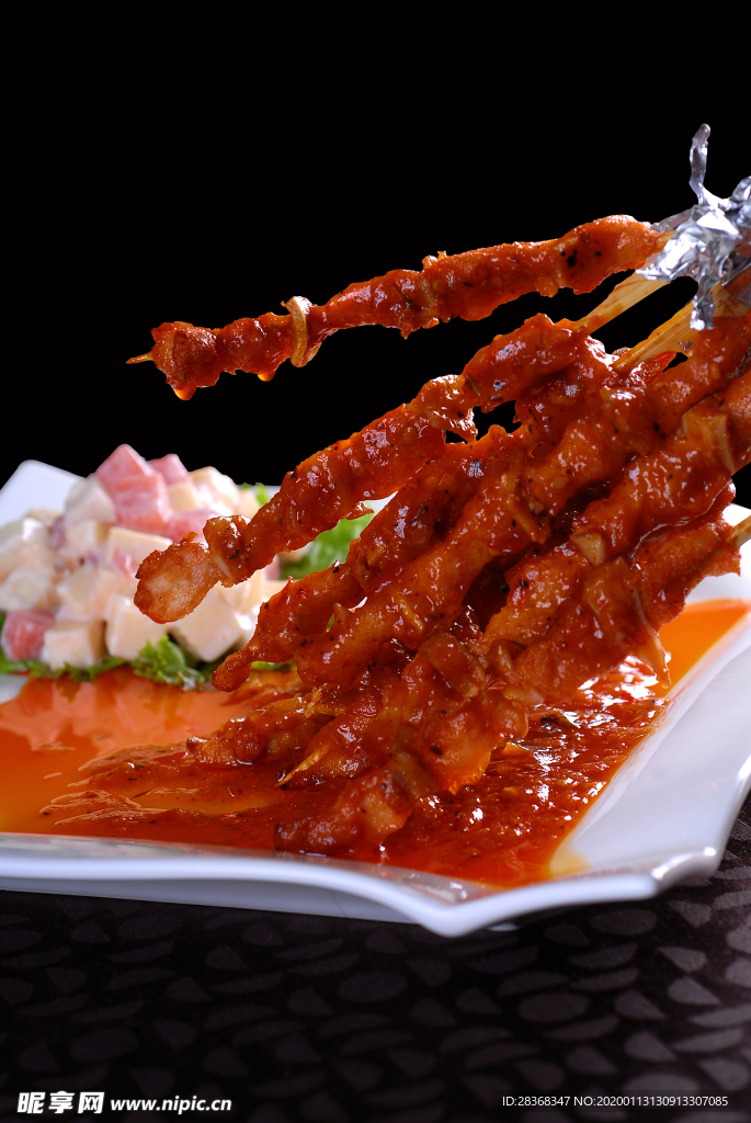 沙拉骨肉串
