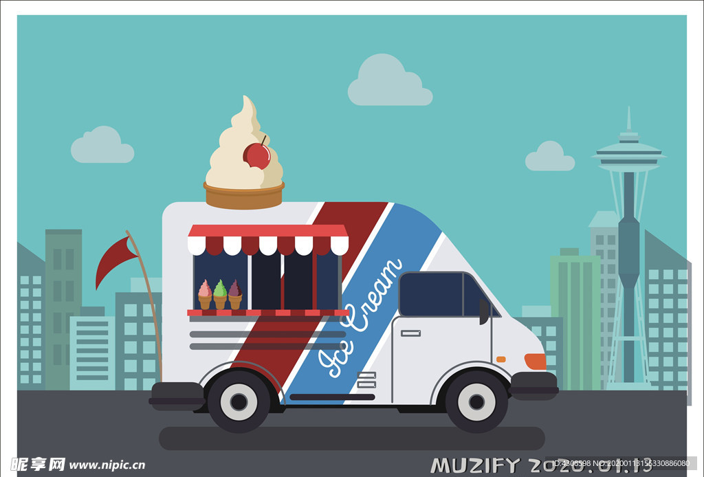 冰激凌餐车