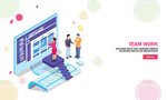 办公室工作插图