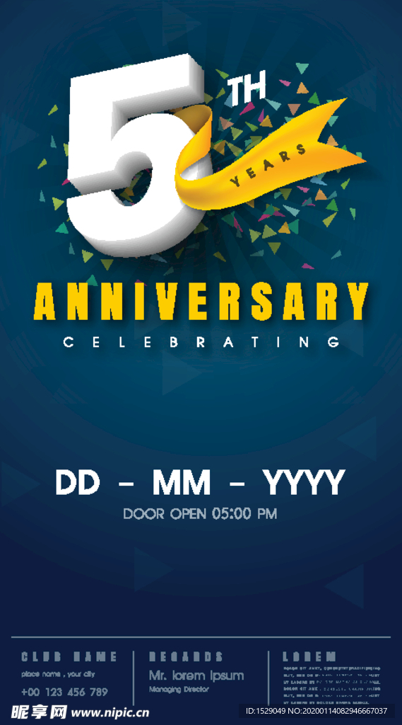 3D周年数字