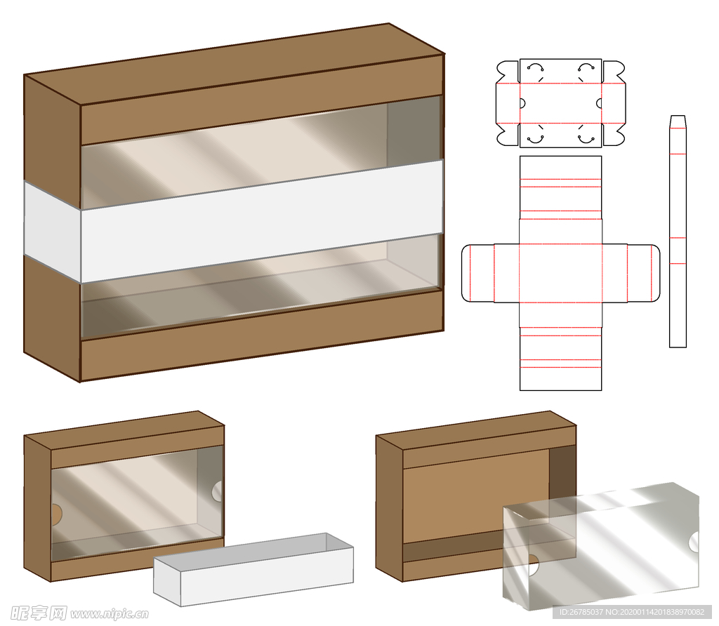 纸质包装盒刀模设计图