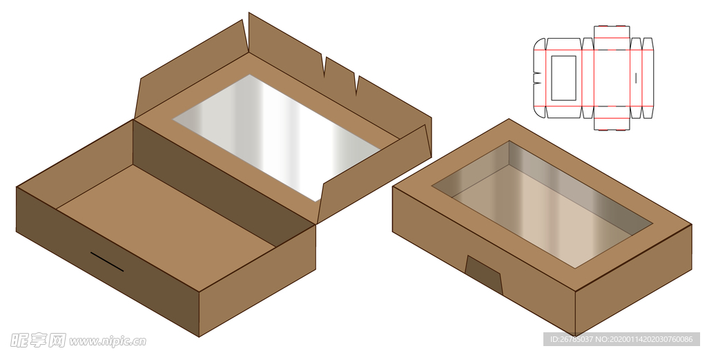 纸质包装盒刀模设计图