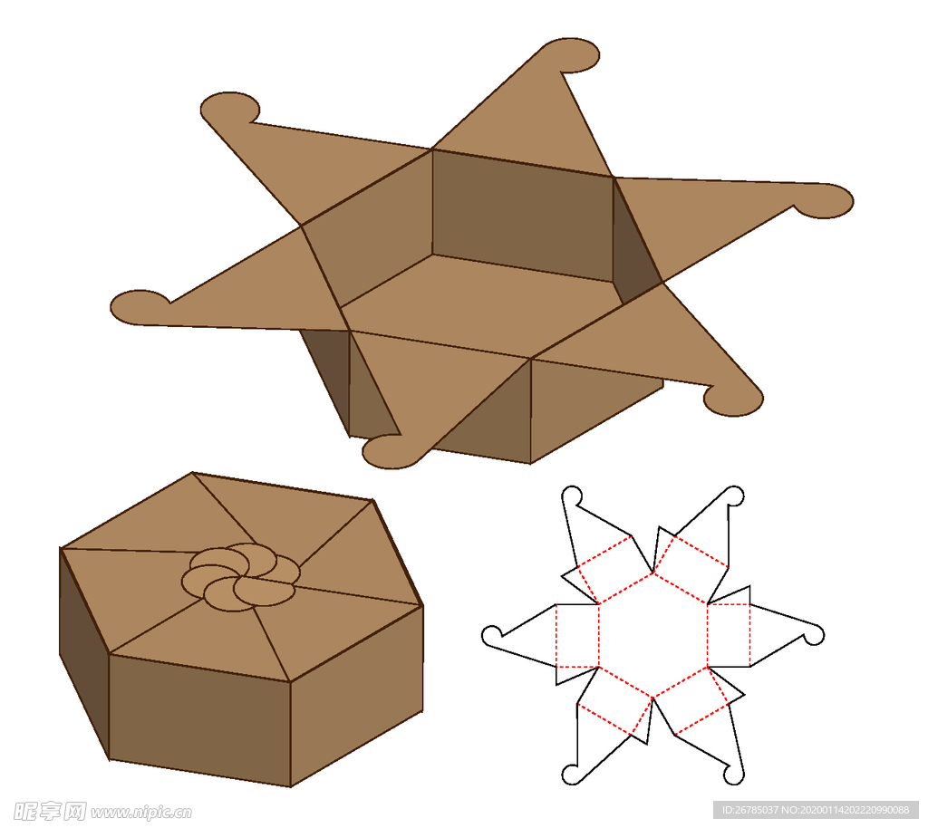 纸质包装盒刀模设计图