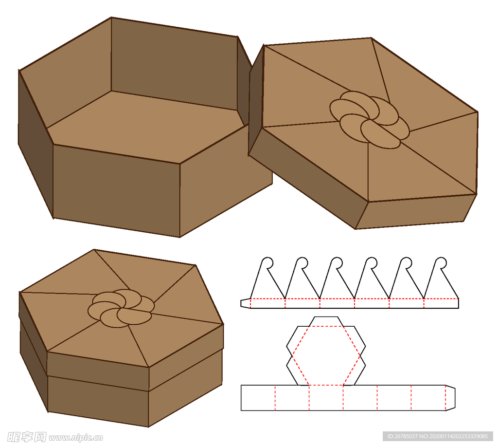 纸质包装盒刀模设计图