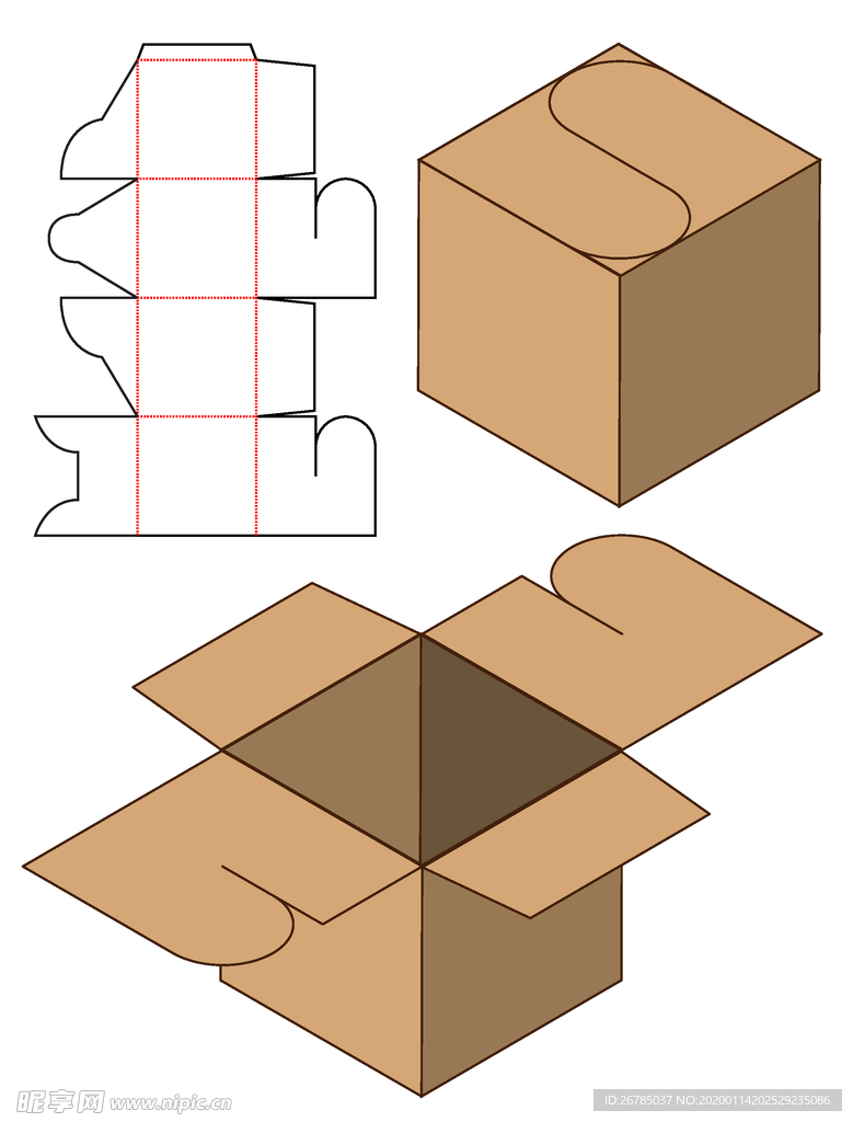 纸质包装盒刀模设计图