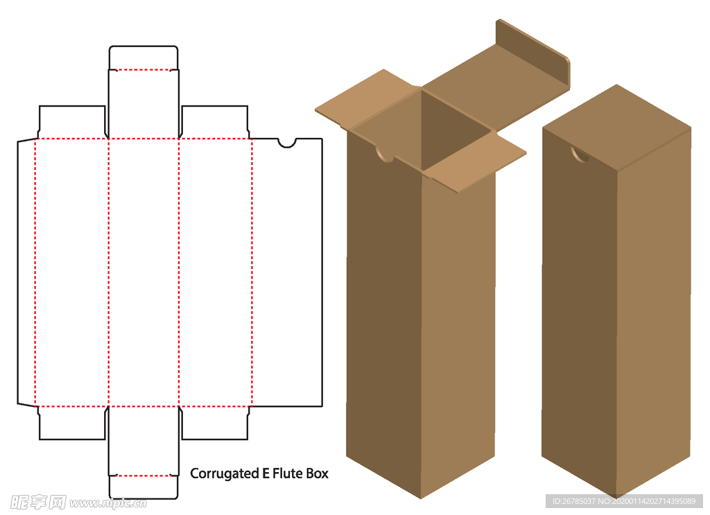 纸质包装盒刀模设计图