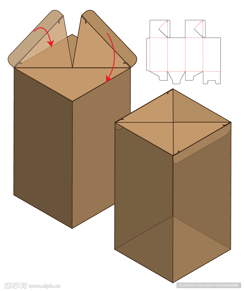 纸质包装盒刀模设计图
