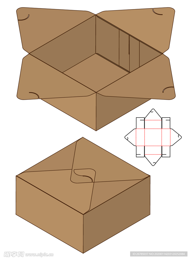 纸质包装盒刀模设计图