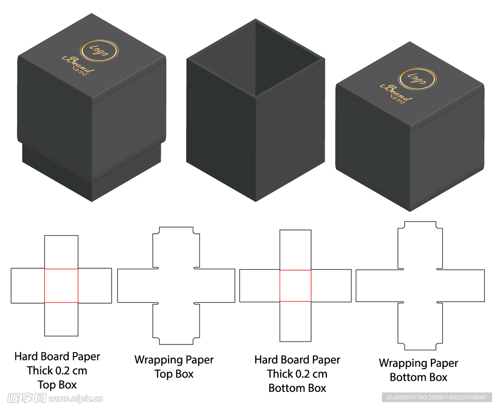 纸质包装盒刀模设计图