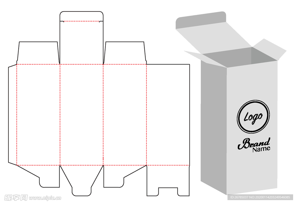 纸质包装盒刀模设计图