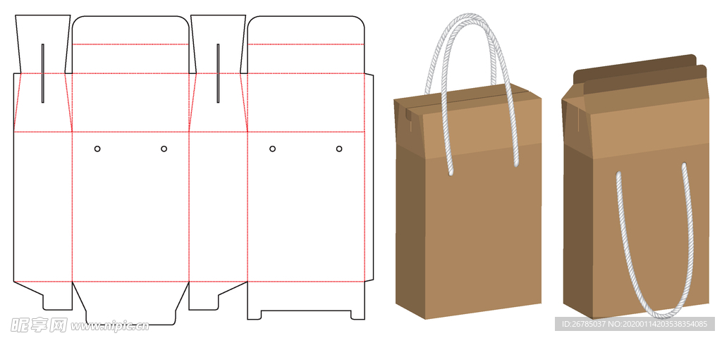 纸质包装盒刀模设计图