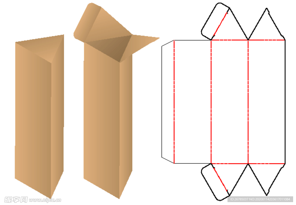 纸质包装盒刀模设计图