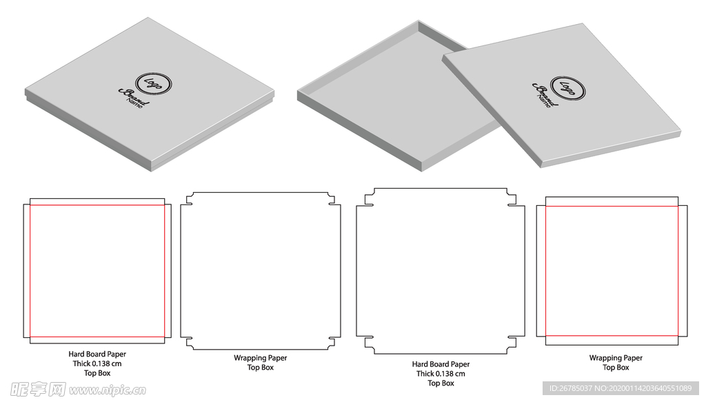 纸质包装盒刀模设计图